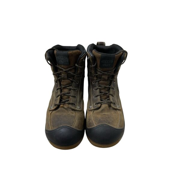 Keen Fort Wayne 6" Waterproof Utility Boots Men’s Size 13D Brown Leather - Picture 2 of 12